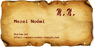 Mezei Noémi névjegykártya